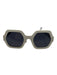 Isabel Marant Cream Acetate Hexagonal Oversized Sunglasses Cream