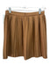 COS Size 10 Brown Polyester & Wool Pleated Back Zip Knee Length Skirt Brown / 10