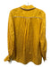 Jonathan Simkhai Size 14 Yellow Gold Silk & Viscose Long Sleeve Pajama Style Top Yellow Gold / 14