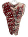 Jean Paul Gaultier Soleil Size L Red, White & Black No Fabric Tag V Neck Top Red, White & Black / L