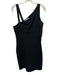 Diane Von Furstenberg Size 12 Black Viscose Blend Sleeveless Asymmetic Dress Black / 12