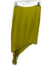 Etro Size 40 Olive Silk Zip Close Asymmetic Crepe Skirt Olive / 40