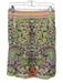 Etro Size 42 Green & Multi Silk Zip Close Printed Above knee Skirt Green & Multi / 42
