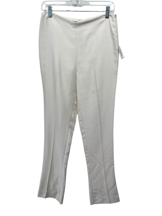 Ralph Lauren Collection Size 6 Cream Viscose Blend Zip Side Trouser Pants Cream / 6