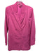 Staud Size S Pink Poly Blend 2 Buttons Lapel Long Sleeve Slit Pockets Blazer Pink / S
