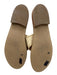 Jack Rogers Shoe Size 8 Tan Leather T Toe Embroidered Flat Sandals Tan / 8
