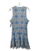 Jonathan Simkhai Size 8 Blue & Beige Polyester Lace Sleeveless Back Zip Dress Blue & Beige / 8