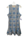 Jonathan Simkhai Size 8 Blue & Beige Polyester Lace Sleeveless Back Zip Dress Blue & Beige / 8