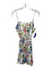 Alice + Olivia Size 8 White & Multi Viscose Sleeveless Spaghetti Strap Dress White & Multi / 8