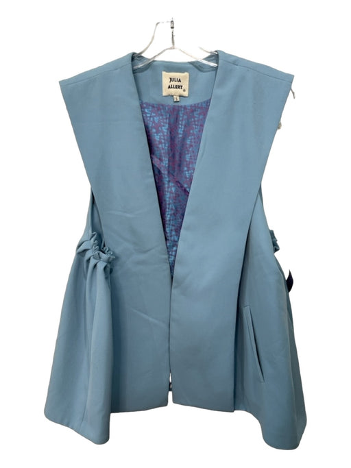 Julia Allert Size S Light Blue Polyester & Viscose Sleeveless Pleated Blazer Light Blue / S