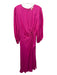 Farm Rio Size L Fuschia Pink Viscose Long Sleeve Solid Cutout detail Maxi Dress Fuschia Pink / L