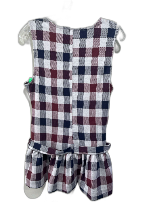 Maeve Size M gray, navy blue, red Polyester Blend Sleeveless check Belted Top gray, navy blue, red / M