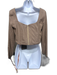 House of CB Size L tan, orange, and brown Polyester Blend Boning Cropped Top tan, orange, and brown / L