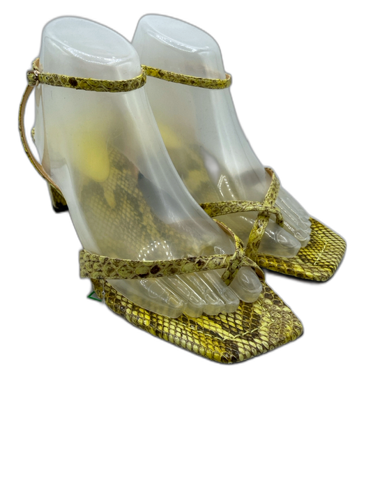 alexander birman Shoe Size 40 yellow green & brown Leather Snake Skin Sandals yellow green & brown / 40