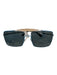 Prada Blue, Silver & Black Metal & Acetate Square Lens Sunglasses Blue, Silver & Black