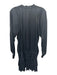 Ulla Johnson Size 6 Black Polyester Pintuck Pleats Drawstring Neck Dress Black / 6