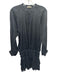 Ulla Johnson Size 6 Black Polyester Pintuck Pleats Drawstring Neck Dress Black / 6