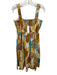 Love The Label Size S Gold & Multi Cups Included Sleeveless All Over Print Dress Gold & Multi / S