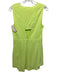 A.L.C. Size 6 Lime Green Silk & Spandex Sleeve Cut Outs Front Zip Midi Dress Lime Green / 6