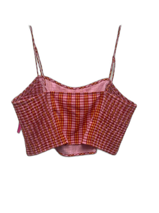 By Anthropologie Size Large Pink, Red, Yellow Cotton Spaghetti Strap Short Set Pink, Red, Yellow / Large