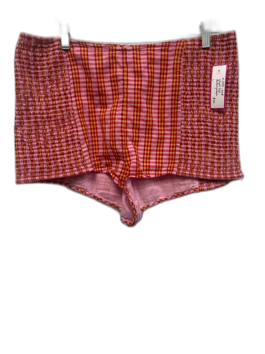 By Anthropologie Size Large Pink, Red, Yellow Cotton Spaghetti Strap Short Set Pink, Red, Yellow / Large