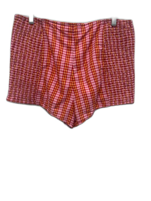 By Anthropologie Size Large Pink, Red, Yellow Cotton Spaghetti Strap Short Set Pink, Red, Yellow / Large