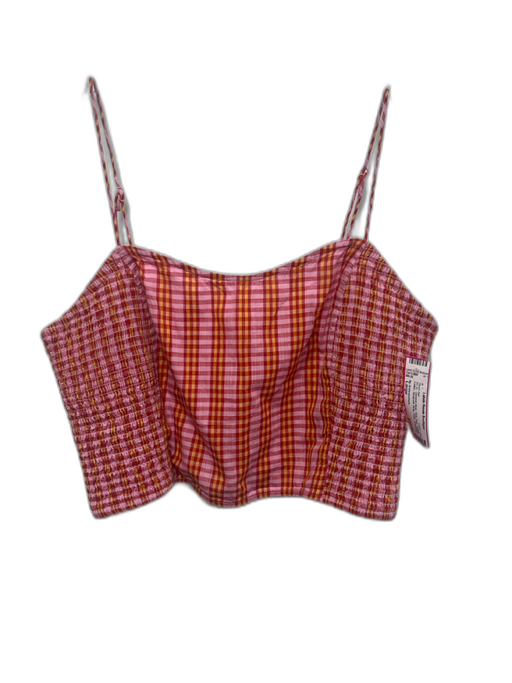 By Anthropologie Size Large Pink, Red, Yellow Cotton Spaghetti Strap Short Set Pink, Red, Yellow / Large