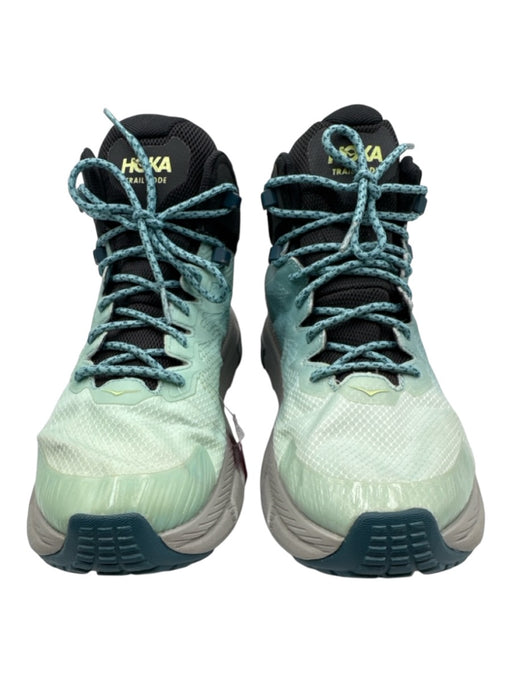 Hoka Shoe Size 9.5 Green, Blue, Gray Synthetic Lace Up Gradient Hiking Sneakers Green, Blue, Gray / 9.5