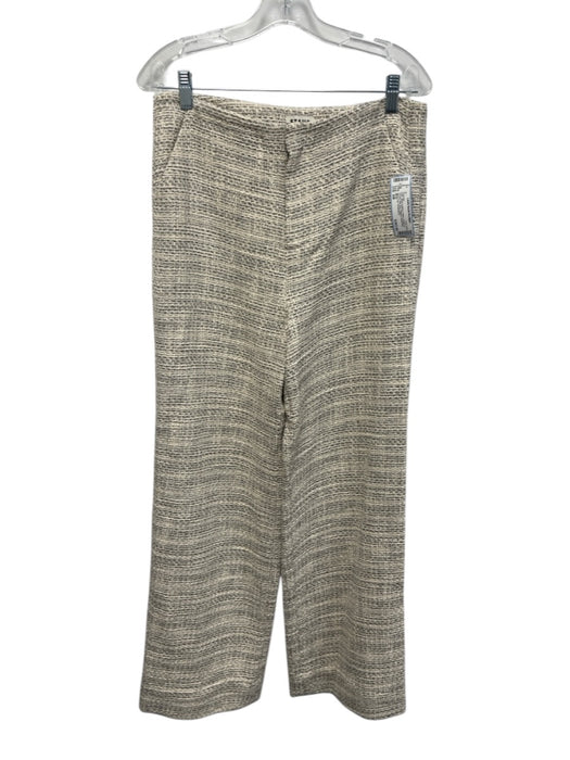 Staud Size 6/8 Black & White Cotton Strapless Tweed High Rise Peplum Pant Set Black & White / 6/8
