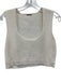 Alexis Size L White Viscose Blend Sleeveless Ribbed Scoop Neck Cropped Top White / L
