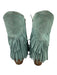 Free People Shoe Size 40 Robin's Egg Blue Suede Stacked Heel Fringe Booties Robin's Egg Blue / 40