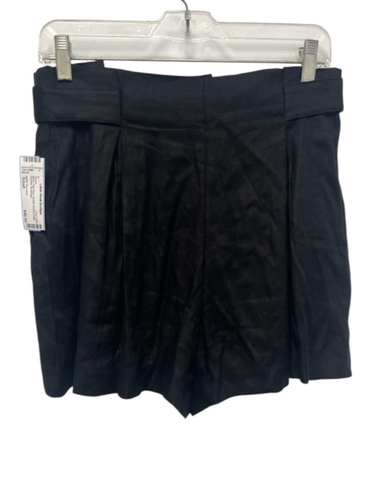 ASTR The Label Size Small Black High Rise Pleated Buckle Detail Pockets Shorts Black / Small