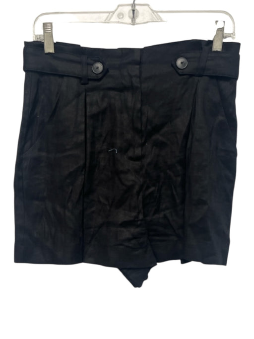 ASTR The Label Size Small Black High Rise Pleated Buckle Detail Pockets Shorts Black / Small