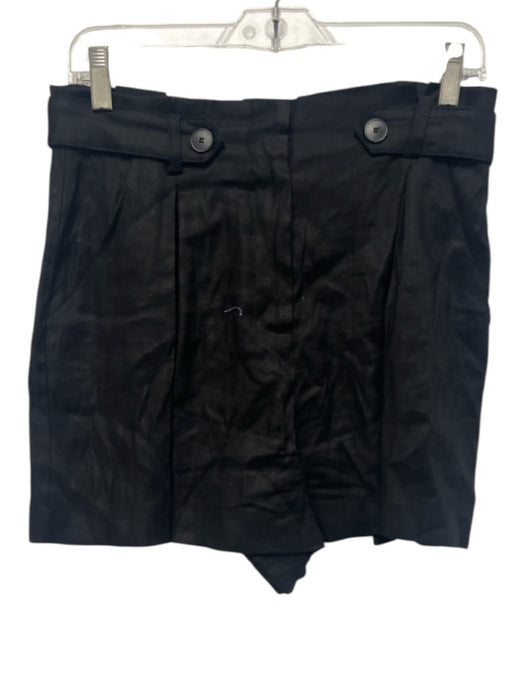 ASTR The Label Size Small Black High Rise Pleated Buckle Detail Pockets Shorts Black / Small