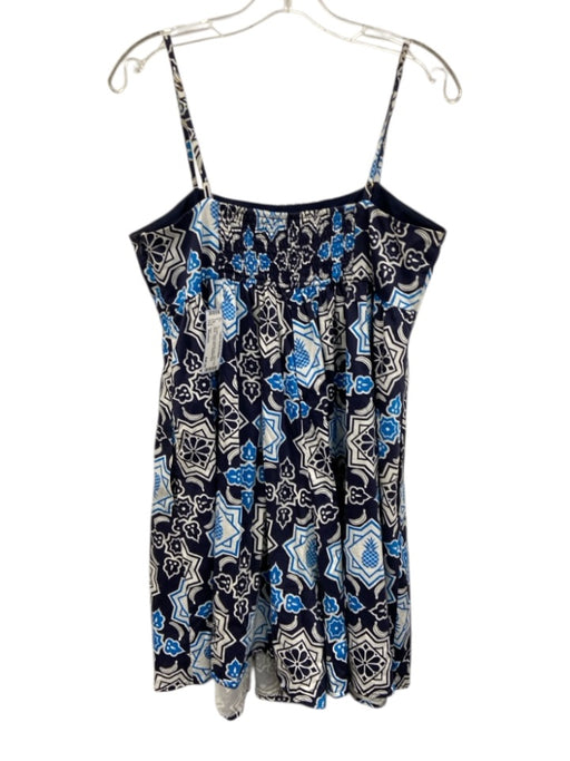 Hutch Size Medium Blue, Navy, White Cotton Blend Spaghetti Strap Floral Romper Blue, Navy, White / Medium