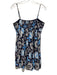 Hutch Size Medium Blue, Navy, White Cotton Blend Spaghetti Strap Floral Romper Blue, Navy, White / Medium