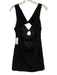 For Love & Lemons Size Medium Black Wool Blend Sleeveless Velvet Boucle Dress Black / Medium