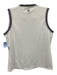 Tory Sport Size Medium White & Navy Polyester Sleeveless Striped Textured Top White & Navy / Medium