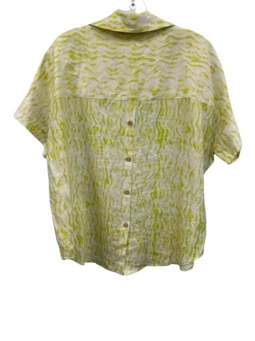 Hunter Bell Size XS Yellow, Green, White Linen & Rayon Short Sleeve Top Yellow, Green, White / XS
