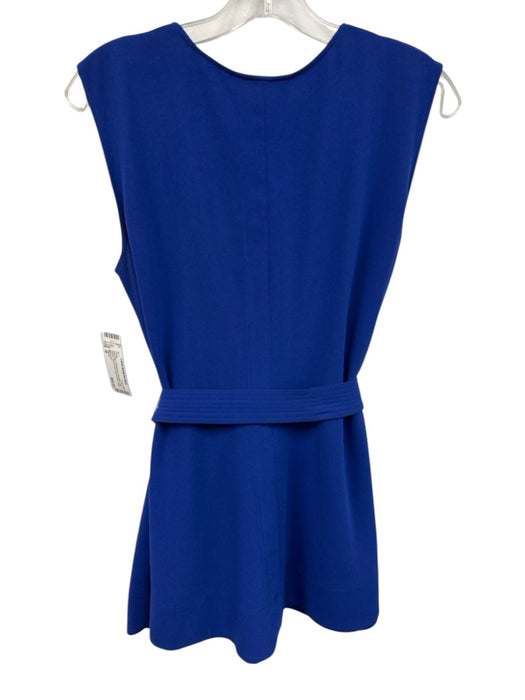 Theory Size M Dark Blue Triacetate & Polyester Cap Sleeve Hook & Eye Dress Dark Blue / M