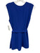 Theory Size M Dark Blue Triacetate & Polyester Cap Sleeve Hook & Eye Dress Dark Blue / M