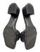 Marc Fisher Shoe Size 9 Black Leather Braided Open Toe Block Heel Sandals Black / 9
