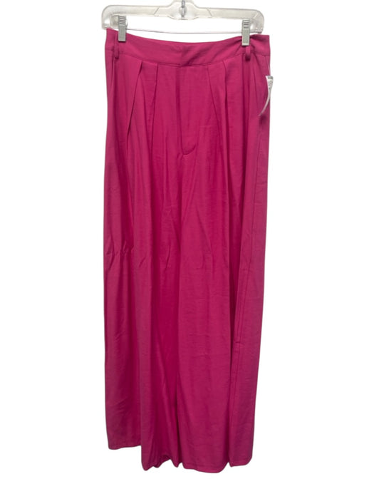 FORE Size M Pink Rayon & Nylon Wide Leg Pleats Pockets Pants Pink / M