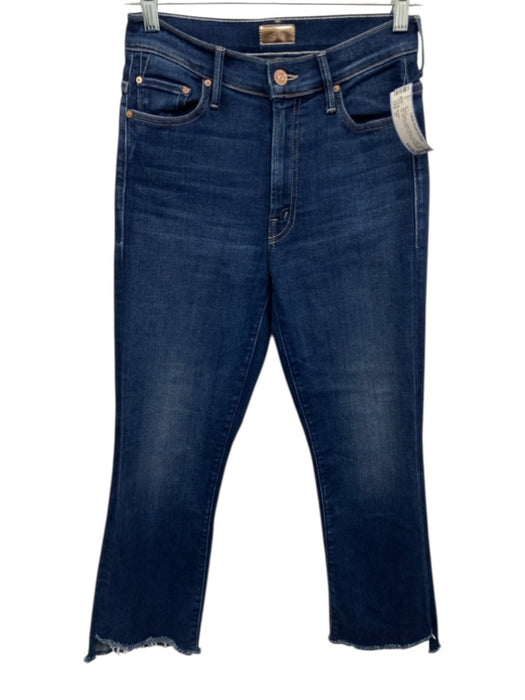 Mother Size 27 Dark Wash Cotton Blend High Rise Zip Fly Slim Straight Jeans Dark Wash / 27
