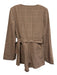 Anthropologie Size M Beige, Brown, Pink Polyester Blend Long Sleeve Romper Beige, Brown, Pink / M