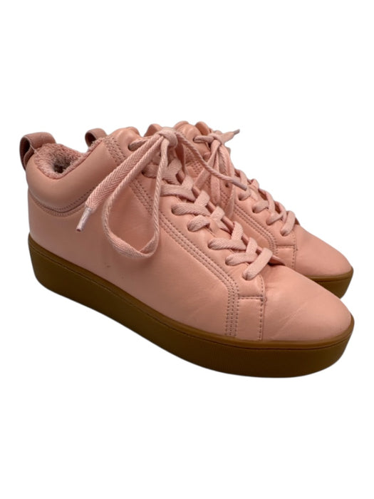 Bottega Veneta Shoe Size 40 Peach Pink Leather Rubber Sole Lace Up Sneakers Peach Pink / 40