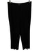 Piazza Sempione Size 50 Black Wool Blend Button Front Flap Pocket Pant Set Black / 50