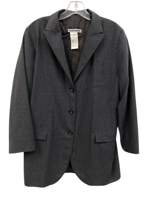 Jil Sander Size 42 Dark Gray Wool Blend Three Button Flap Pocket Pant Set Dark Gray / 42