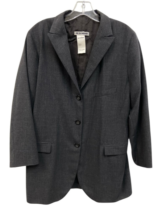 Jil Sander Size 42 Dark Gray Wool Blend Three Button Flap Pocket Pant Set Dark Gray / 42