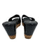 Prada Shoe Size 38.5 Black & Brown Patent Leather Cork Base Platform Sandals Black & Brown / 38.5
